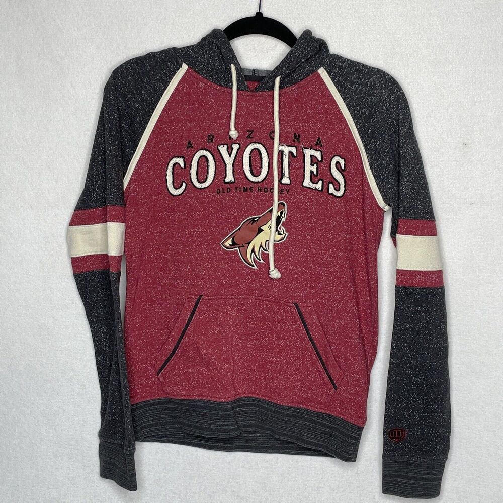 Old Time Hockey Women's Small Newbury Collection Arizona Coyotes Jersey Hoodie